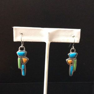 Hand crafted inlay earring